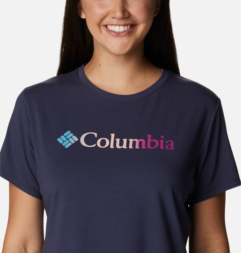 T-shirt Technique Sun Trek Femme, Color: Nocturnal, Branded Gradient, image 4