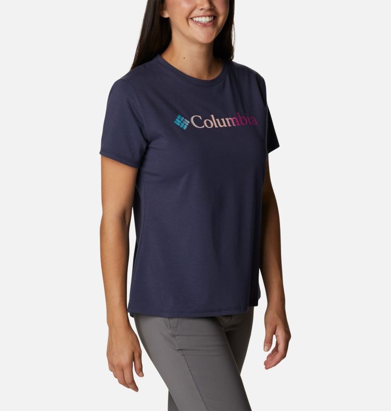 Thumbnail: Women's Sun Trek Technical Graphic T-Shirt, Color: Nocturnal, Branded Gradient, image 5