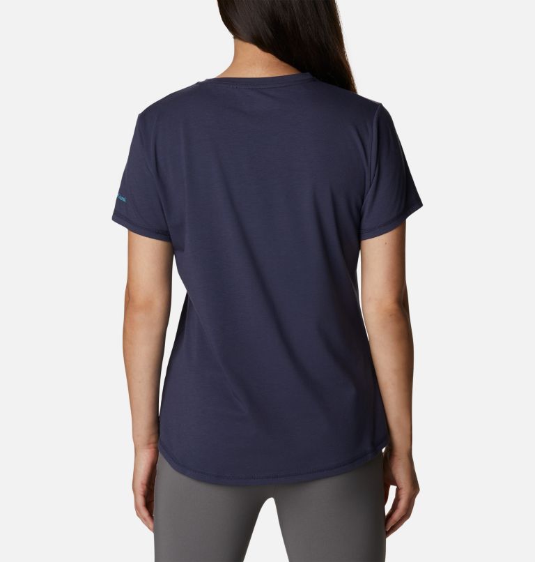 Women's Sun Trek Technical Graphic T-Shirt, Color: Nocturnal, Branded Gradient, image 2
