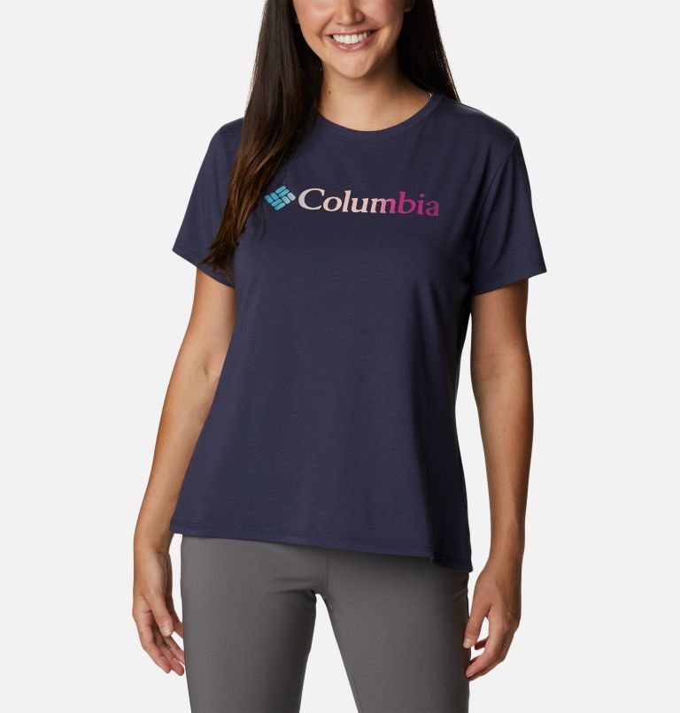 Thumbnail: T-shirt tecnica Sun Trek da donna, Color: Nocturnal, Branded Gradient, image 1