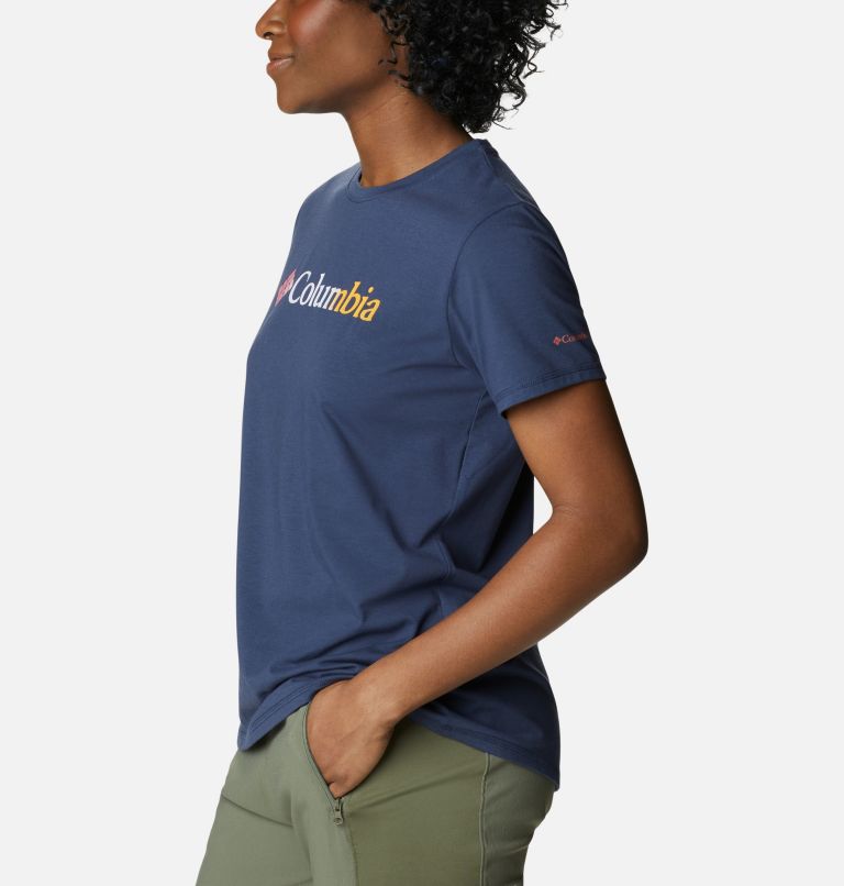 Women's Sun Trek Technical Graphic T-Shirt, Color: Nocturnal, CSC Gradient, image 3