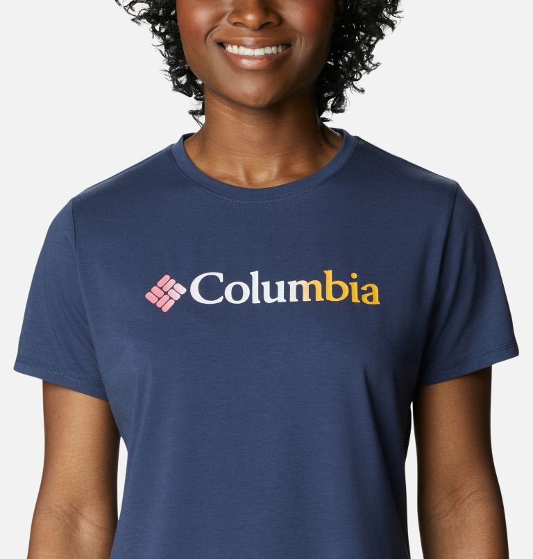 Thumbnail: Women's Sun Trek Technical Graphic T-Shirt, Color: Nocturnal, CSC Gradient, image 4