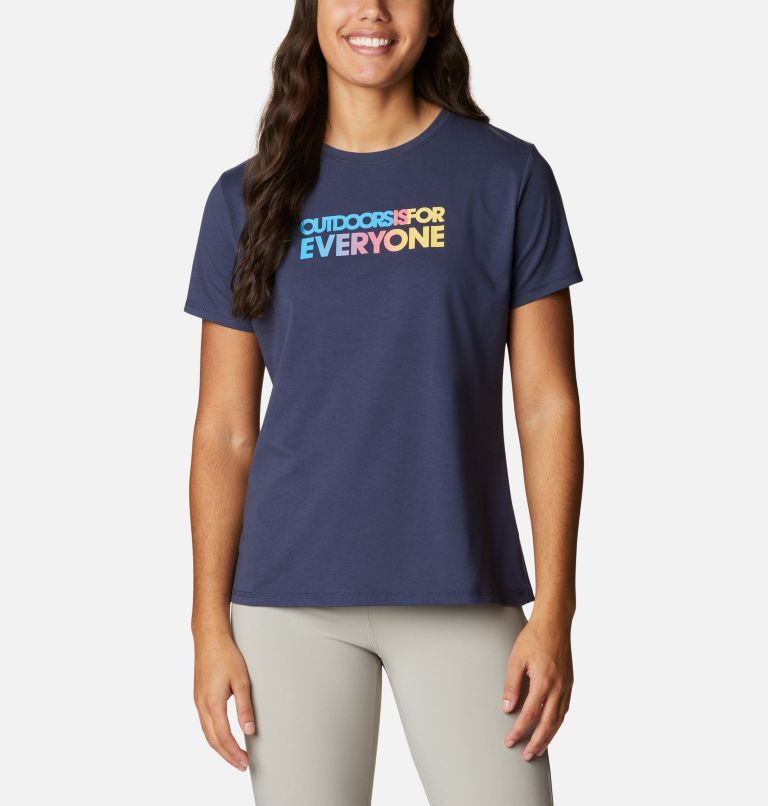 Women's Sun Trek Technical Graphic T-Shirt, Color: Nocturnal, Everyone Outdoors Gradient, image 1