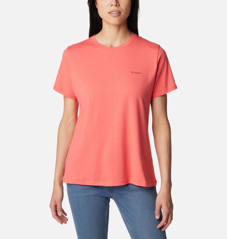 Women's Sun Trek Technical Graphic T-Shirt, Color: Juicy, Naturally Boundless, image 2