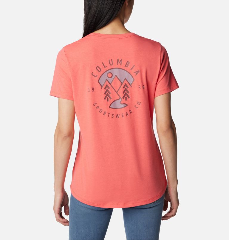 Women's Sun Trek Technical Graphic T-Shirt, Color: Juicy, Naturally Boundless, image 1