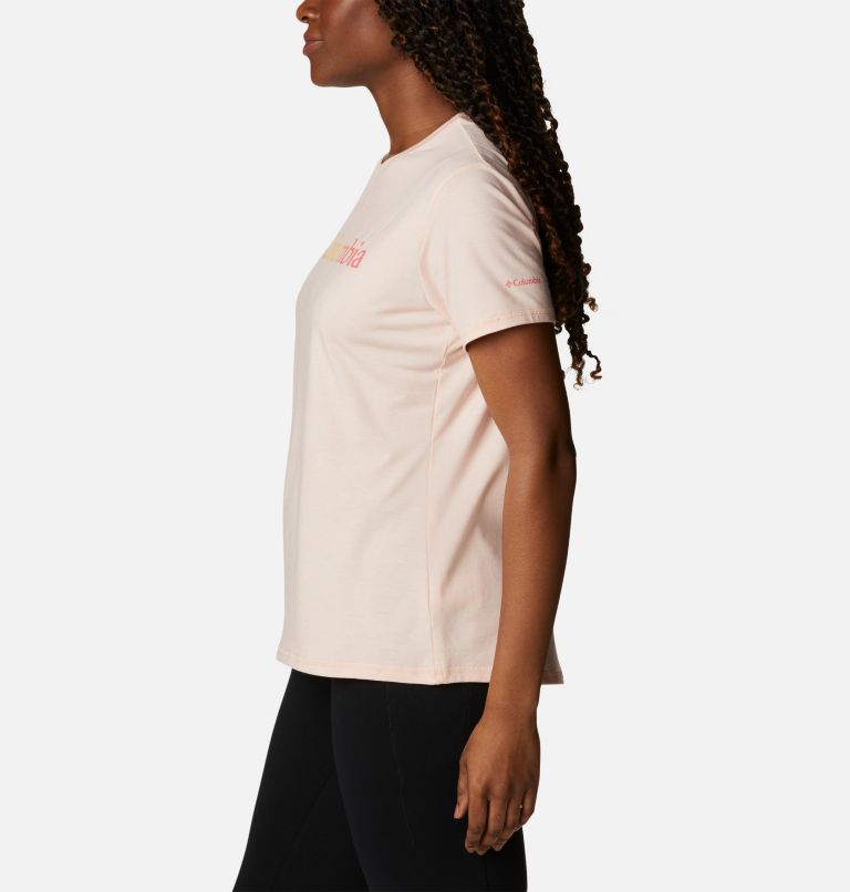 Sun Trek SS Graphic Tee | 890 | XS, Color: Peach Blossom Heather, CSC Gradient, image 3