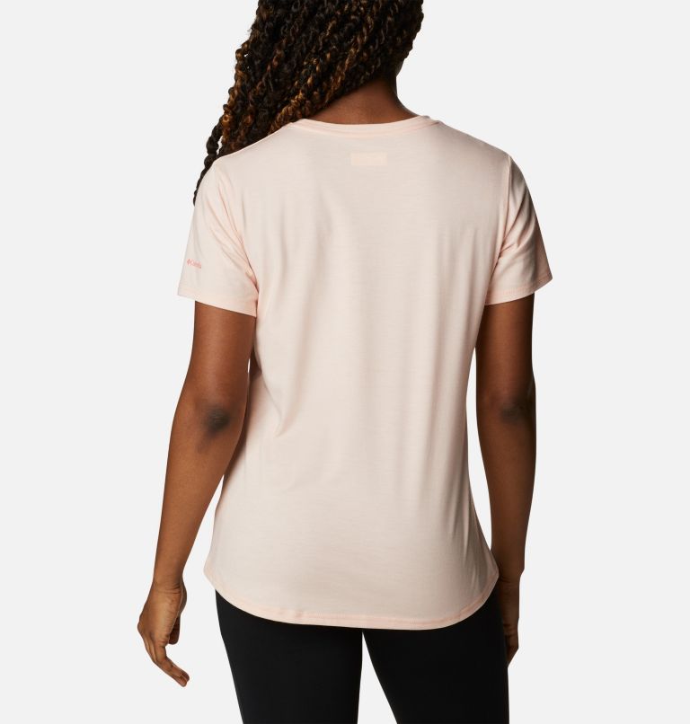 Thumbnail: Women's Sun Trek Technical Graphic T-Shirt, Color: Peach Blossom Heather, CSC Gradient, image 2