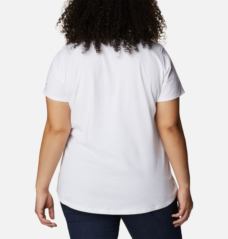 Thumbnail: Women's Sun Trek Graphic T-Shirt - Plus Size, Color: White, Typhoon Bloom Frame, image 2
