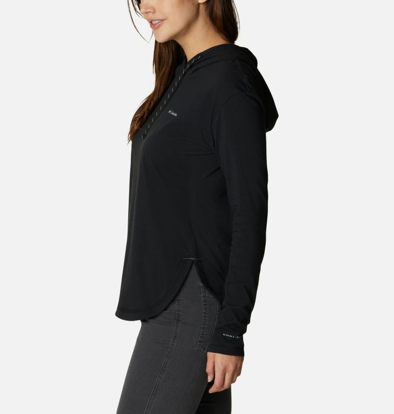 Women's Sun Trek Hooded Pullover, Color: Black, image 3