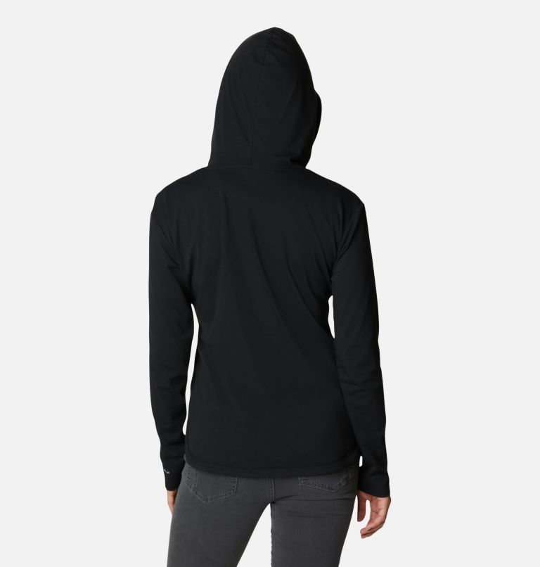 Women's Sun Trek Hooded Pullover, Color: Black, image 2
