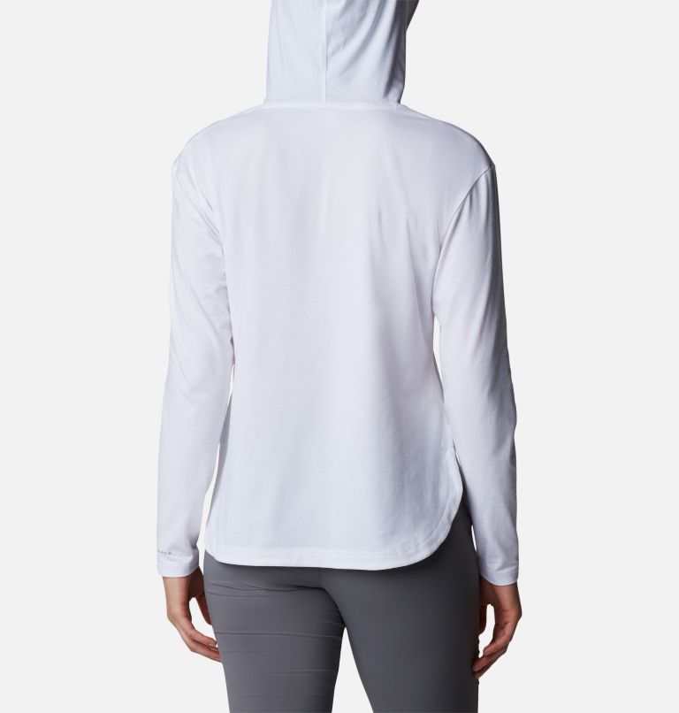 Women's Sun Trek Hooded Pullover, Color: White, image 2