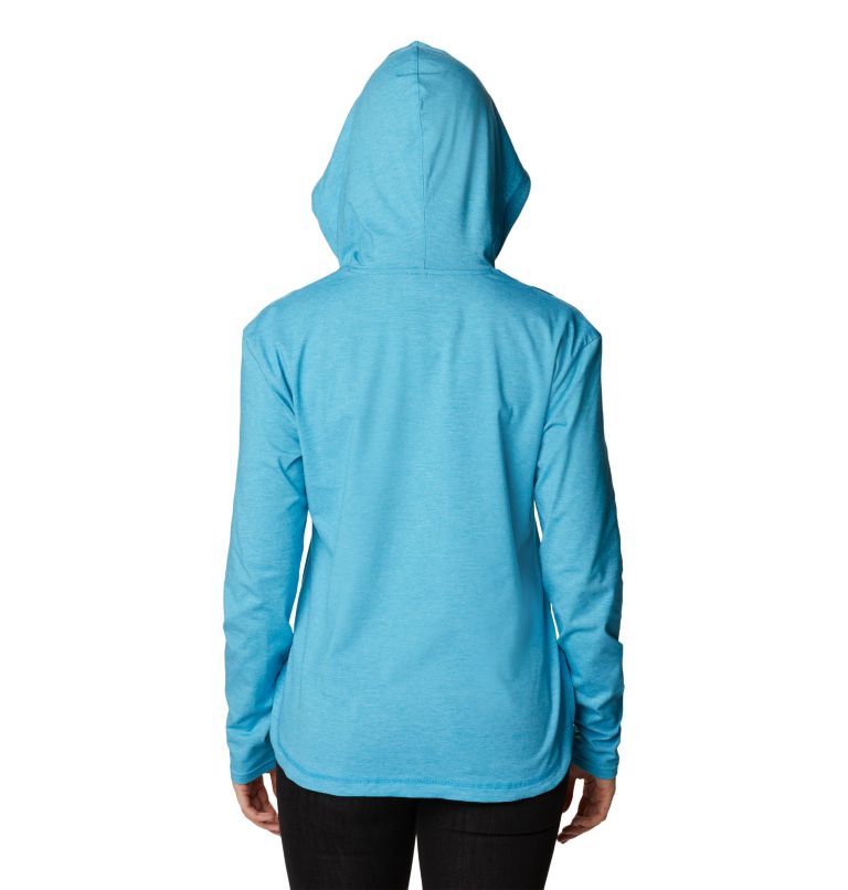 Women's Sun Trek Hooded Pullover, Color: Blue Chill Heather, image 2