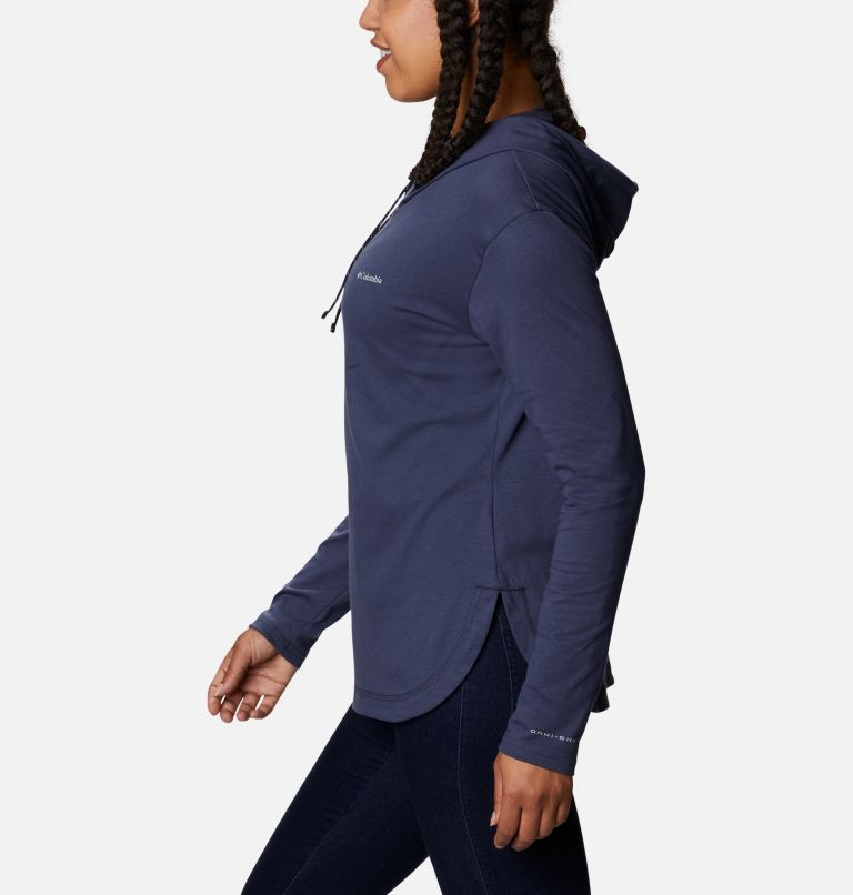 Women's Sun Trek Hooded Pullover, Color: Nocturnal, image 3