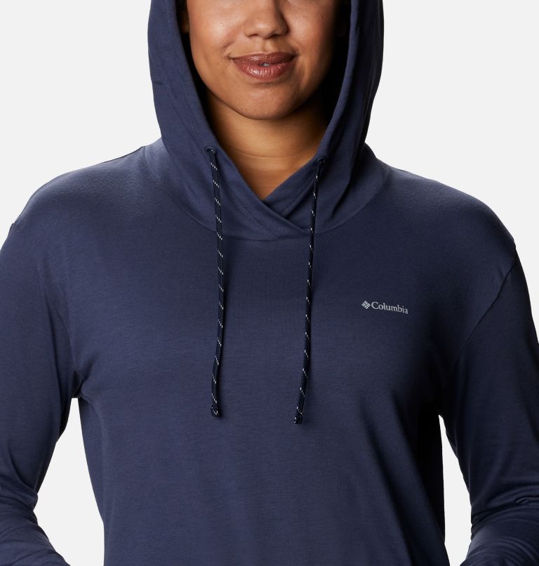 Women's Sun Trek Hooded Pullover, Color: Nocturnal, image 4