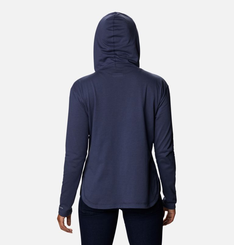 Women's Sun Trek Hooded Pullover, Color: Nocturnal, image 2