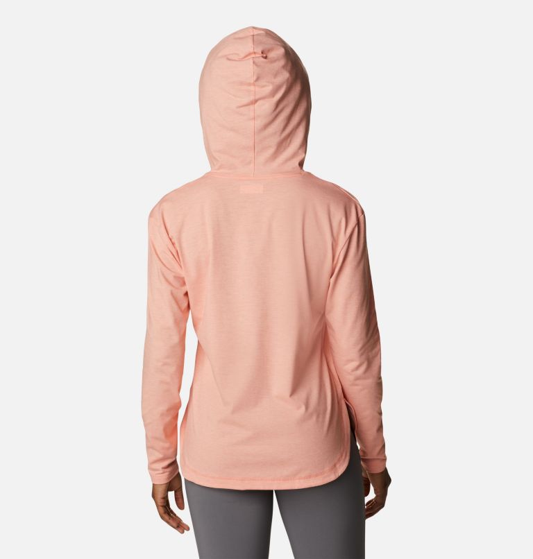 Women's Sun Trek Hooded Pullover, Color: Coral Reef Heather, image 2