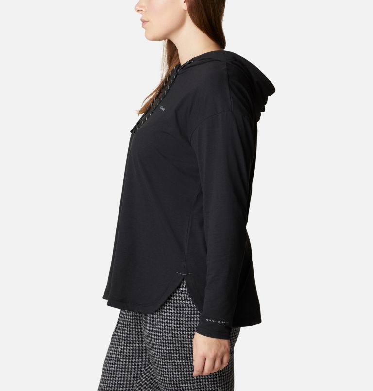 Women's Sun Trek Hooded Pullover - Plus Size, Color: Black, image 3