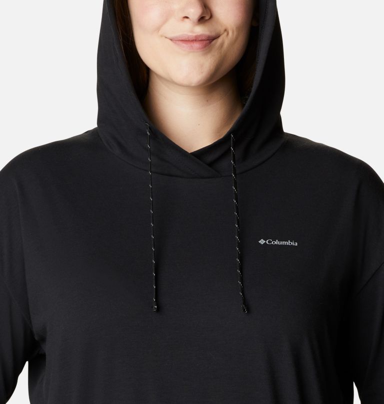 Women's Sun Trek Hooded Pullover - Plus Size, Color: Black, image 4