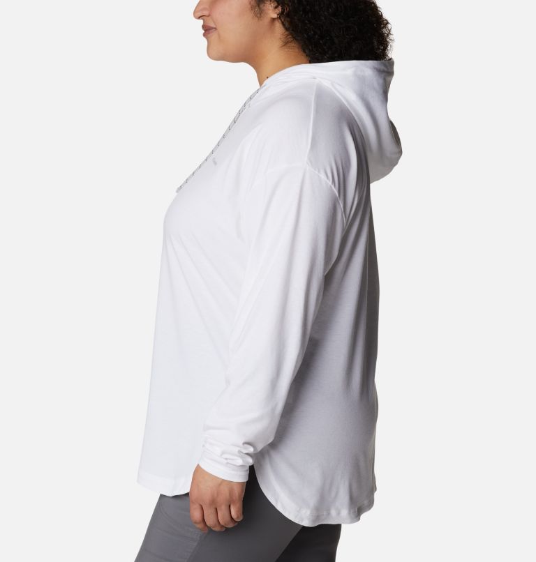 Women's Sun Trek Hooded Pullover - Plus Size, Color: White, image 3