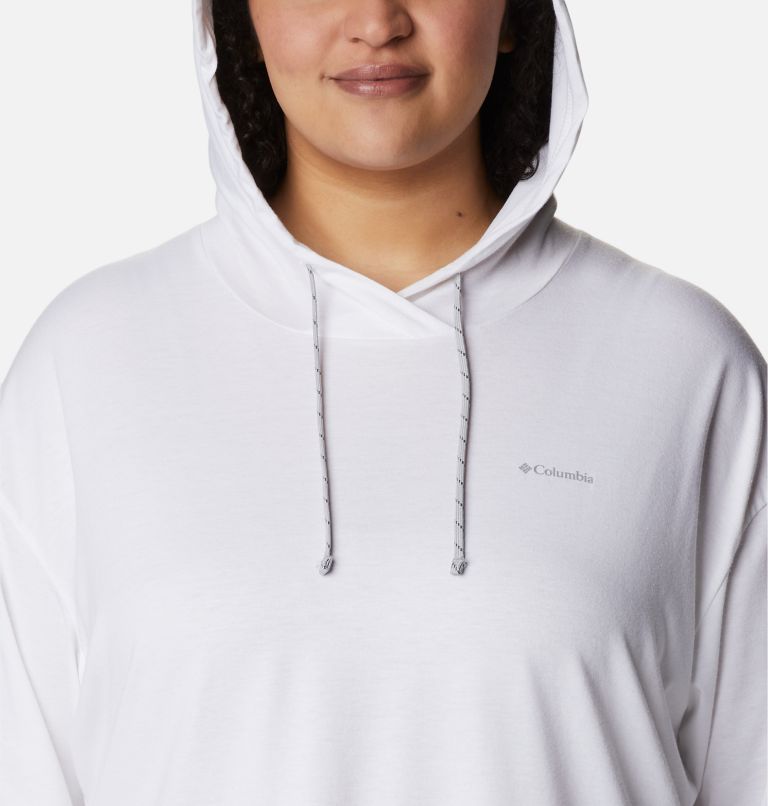 Women's Sun Trek Hooded Pullover - Plus Size, Color: White, image 4