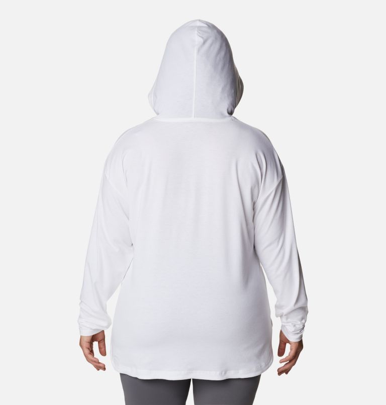 Women's Sun Trek Hooded Pullover - Plus Size, Color: White, image 2