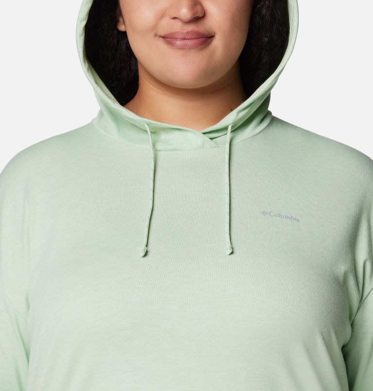 Chandail à capuchon Sun Trek pour femme - Grandes tailles, Color: Sage Leaf Heather, image 4