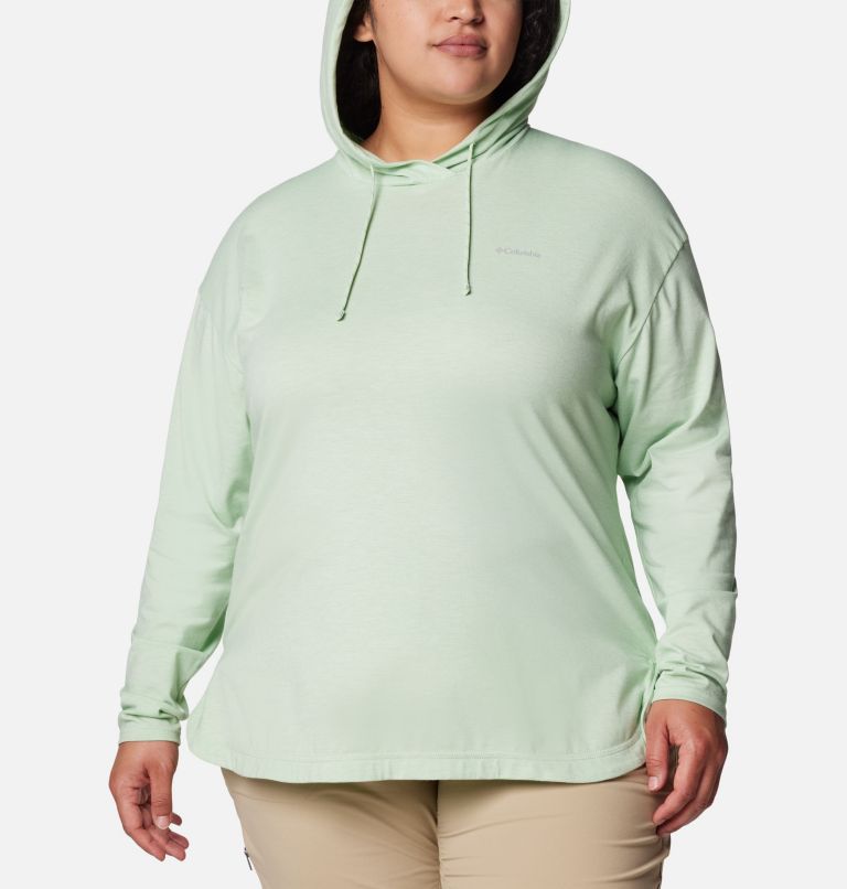 Chandail à capuchon Sun Trek pour femme - Grandes tailles, Color: Sage Leaf Heather, image 5