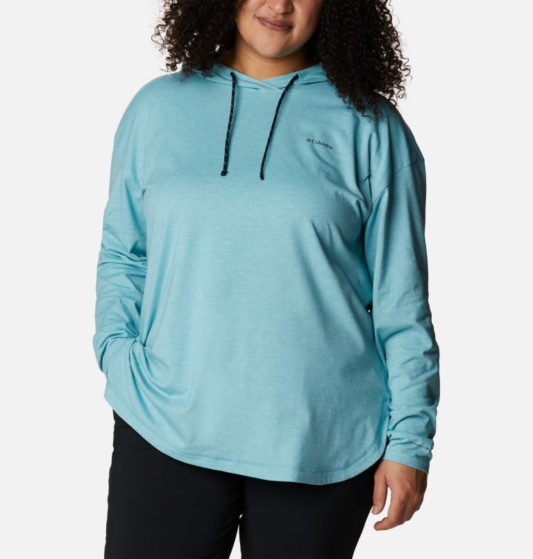 Chandail à capuchon Sun Trek pour femme - Grandes tailles, Color: Sea Wave Heather, image 5