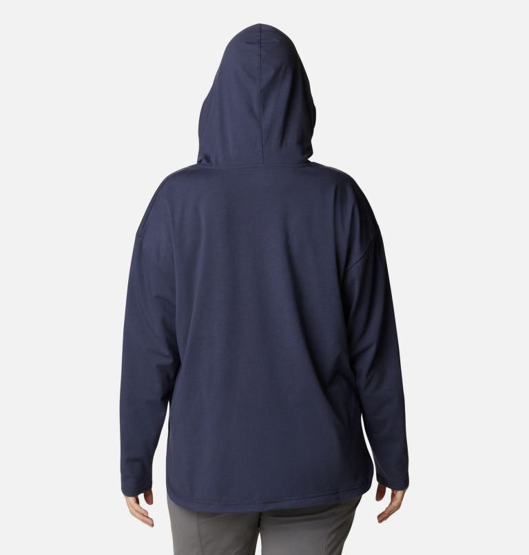 Women's Sun Trek Hooded Pullover - Plus Size, Color: Nocturnal, image 2