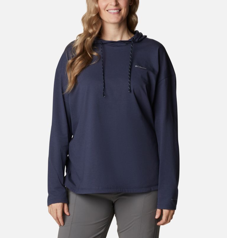 Women's Sun Trek Hooded Pullover - Plus Size, Color: Nocturnal, image 1