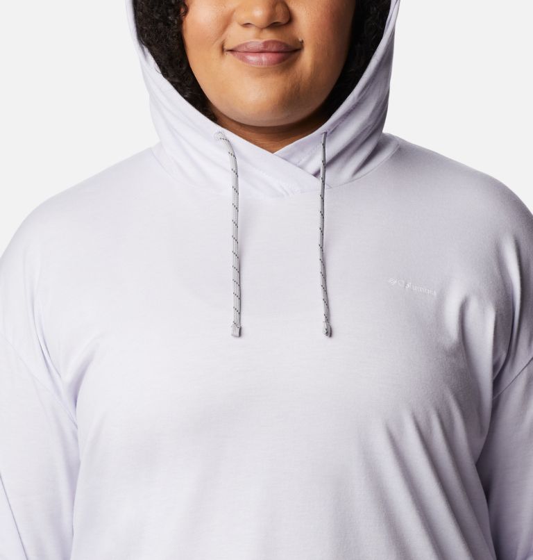 Women's Sun Trek Hooded Pullover - Plus Size, Color: Purple Tint Heather, image 4