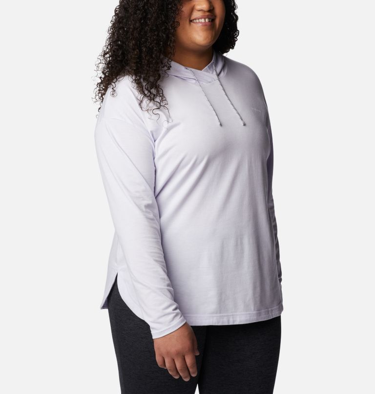 Women's Sun Trek Hooded Pullover - Plus Size, Color: Purple Tint Heather, image 5