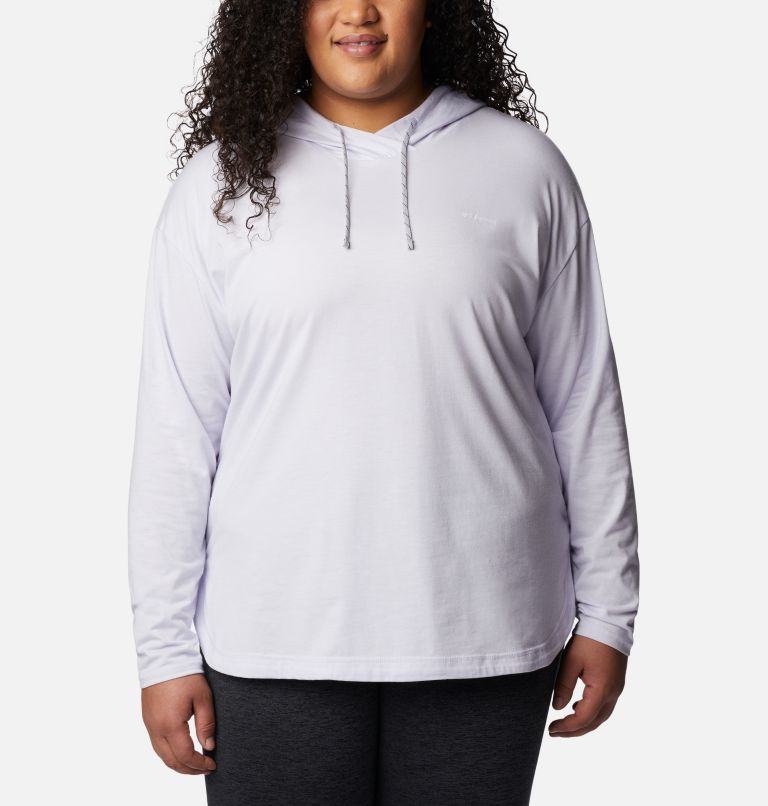 Women's Sun Trek Hooded Pullover - Plus Size, Color: Purple Tint Heather, image 1