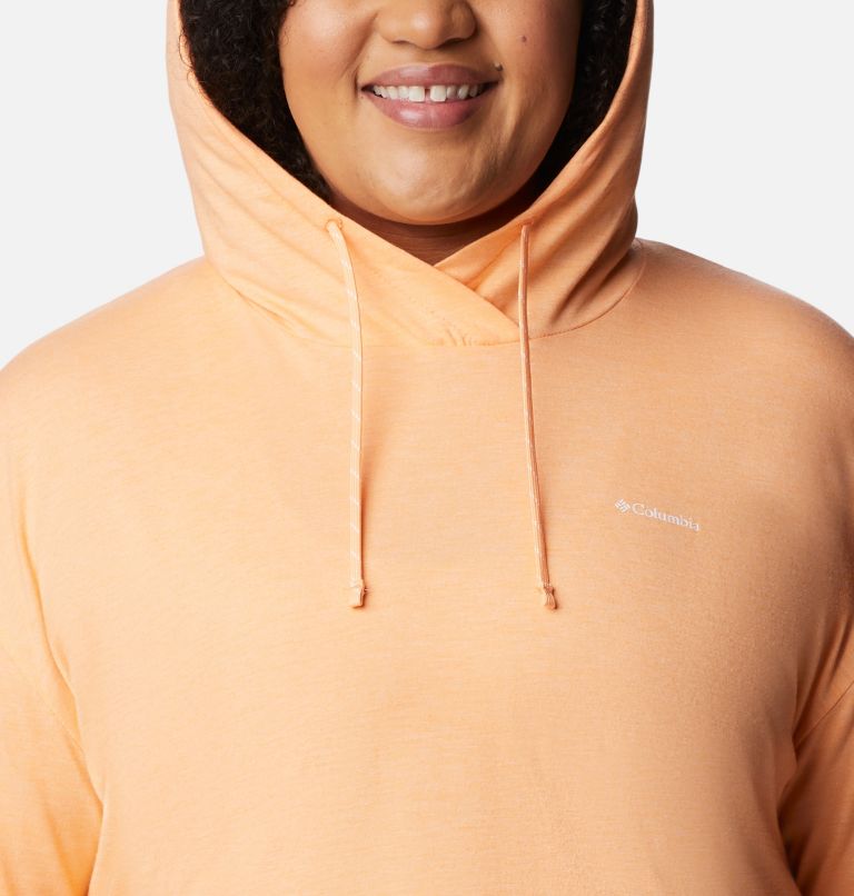 Women's Sun Trek Hooded Pullover - Plus Size, Color: Peach Heather, image 4