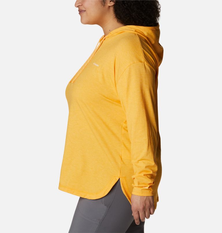 Women's Sun Trek Hooded Pullover - Plus Size, Color: Mango Heather, image 3