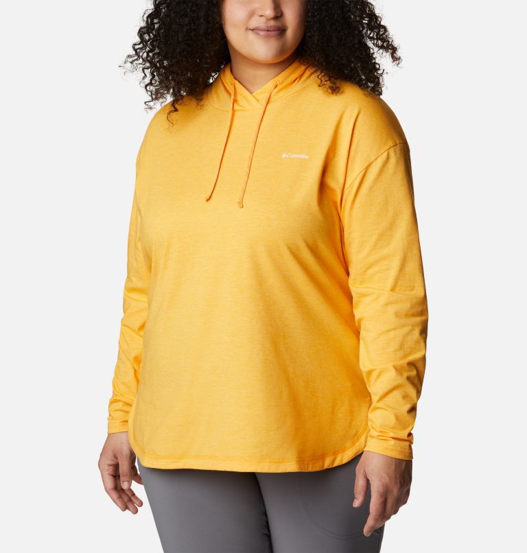 Women's Sun Trek Hooded Pullover - Plus Size, Color: Mango Heather, image 5
