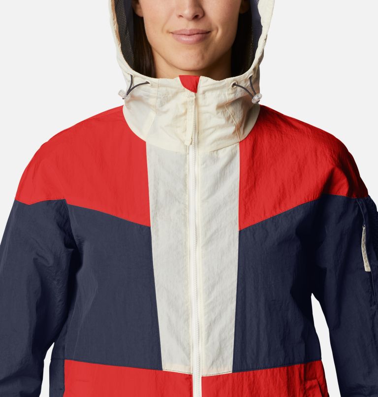 Women's Wallowa Park Lined Jacket, Color: Chalk, Bold Orange, Nocturnal, image 4