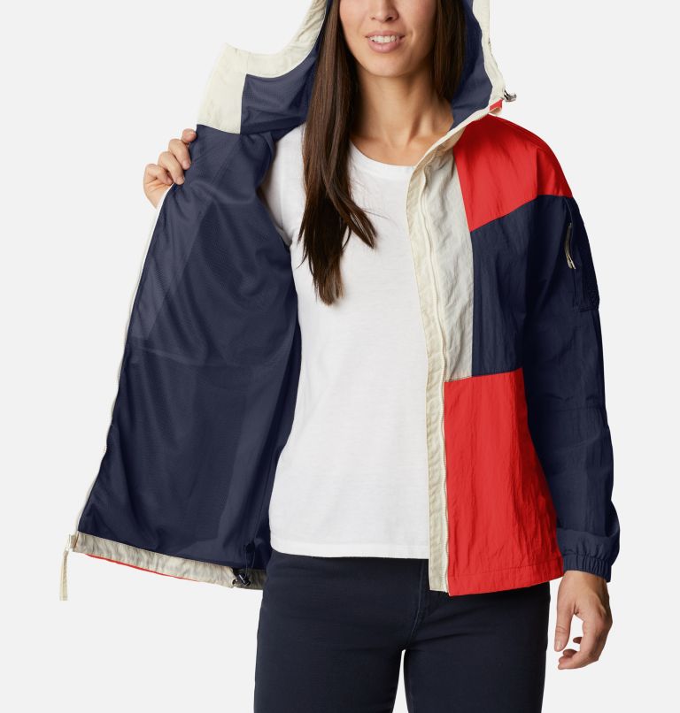 Women's Wallowa Park Lined Jacket, Color: Chalk, Bold Orange, Nocturnal, image 5