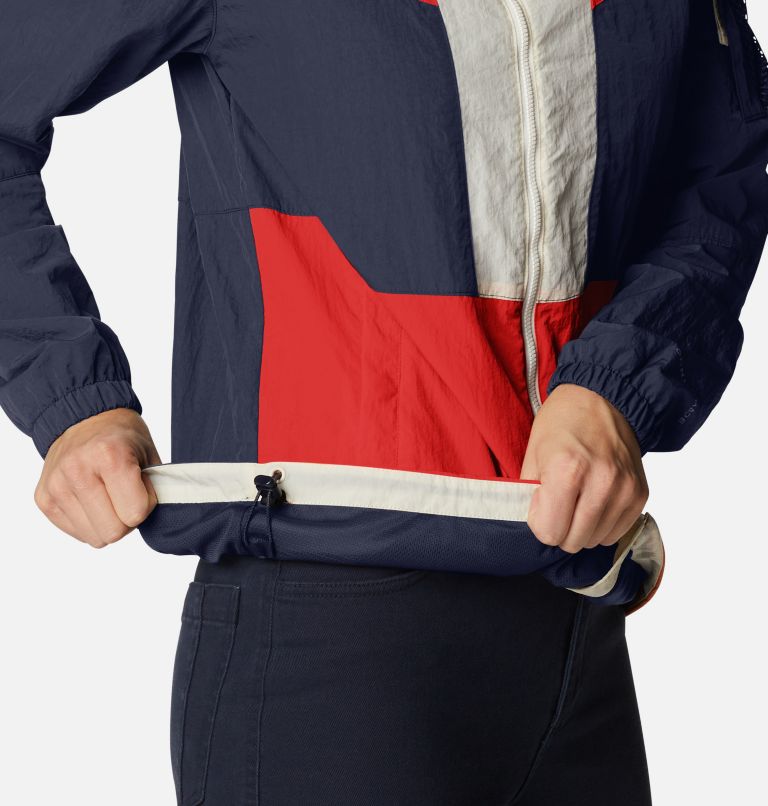 Women's Wallowa Park Lined Jacket, Color: Chalk, Bold Orange, Nocturnal, image 7