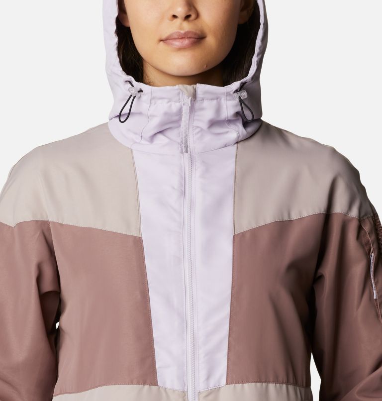 Women's Wallowa Park Windbreaker, Color: Pale Lilac, Mauve Vapor, Mocha, image 4