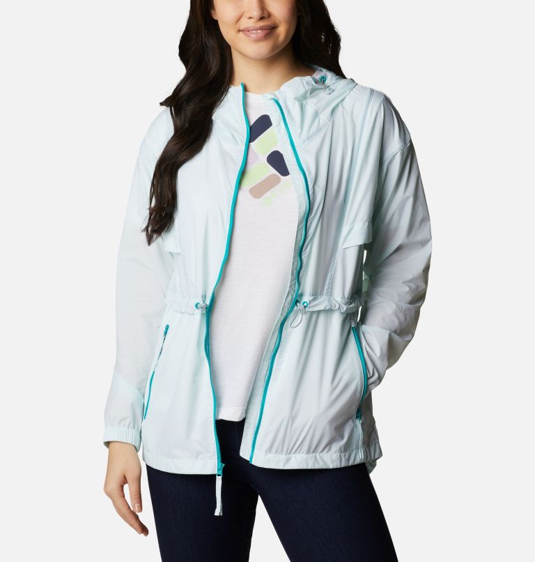 Women's Punchbowl Jacket, Color: Tropic Water, White, image 8