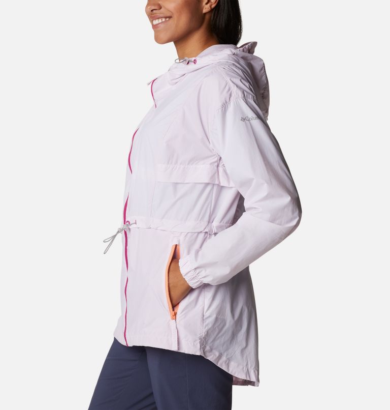 Women's Punchbowl Jacket, Color: Wild Fuchsia, White, image 3
