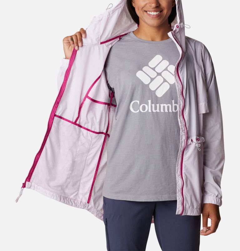 Women's Punchbowl Jacket, Color: Wild Fuchsia, White, image 5