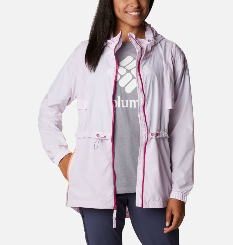 Women's Punchbowl Jacket, Color: Wild Fuchsia, White, image 8