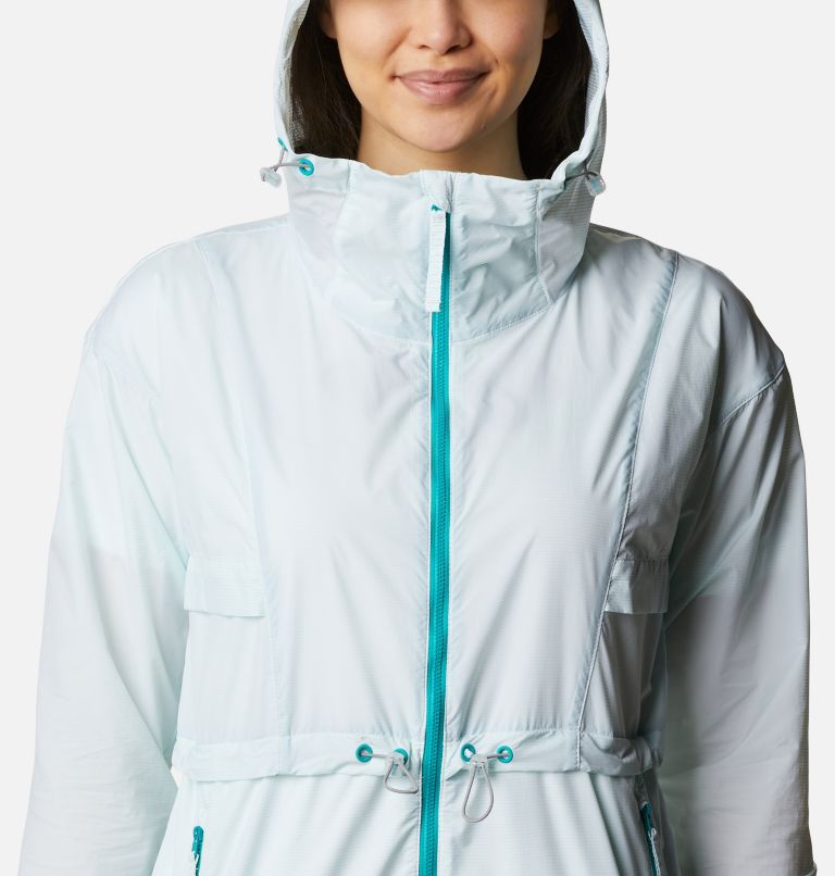 Women's Punchbowl Jacket, Color: Tropic Water, White, image 4