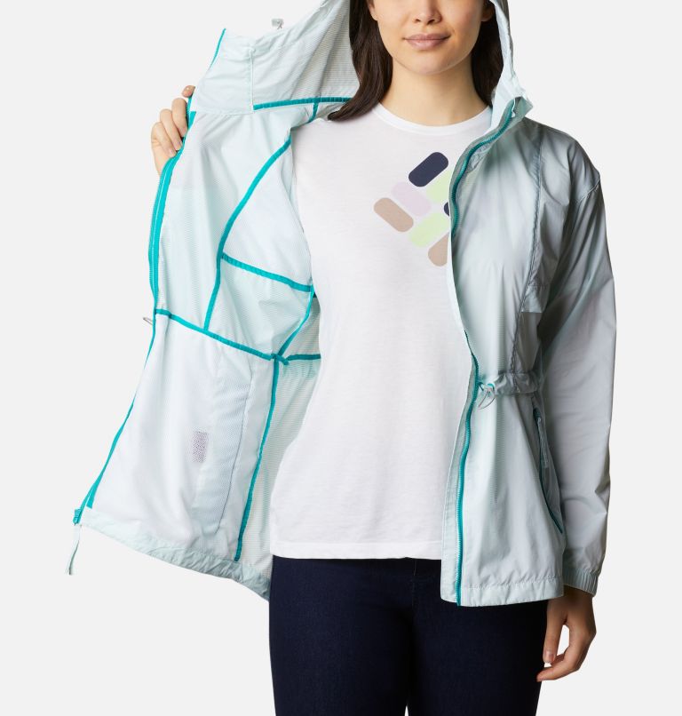 Women's Punchbowl Jacket, Color: Tropic Water, White, image 5