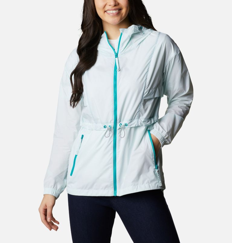 Women's Punchbowl Jacket, Color: Tropic Water, White, image 1