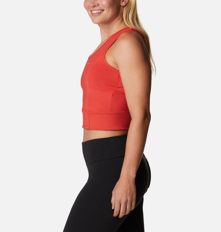 Thumbnail: Women's Windgates II Technical Cropped Top, Color: Red Hibiscus, image 3