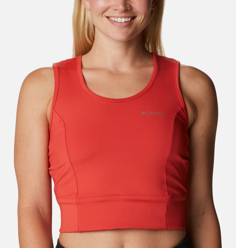 Thumbnail: Women's Windgates II Technical Cropped Top, Color: Red Hibiscus, image 4