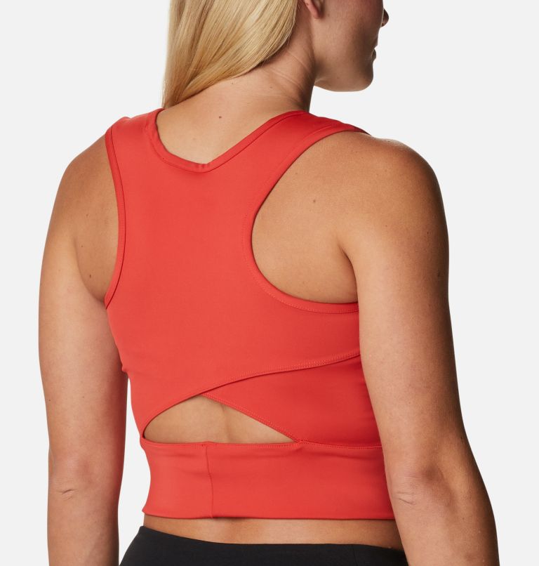 Thumbnail: Women's Windgates II Technical Cropped Top, Color: Red Hibiscus, image 5